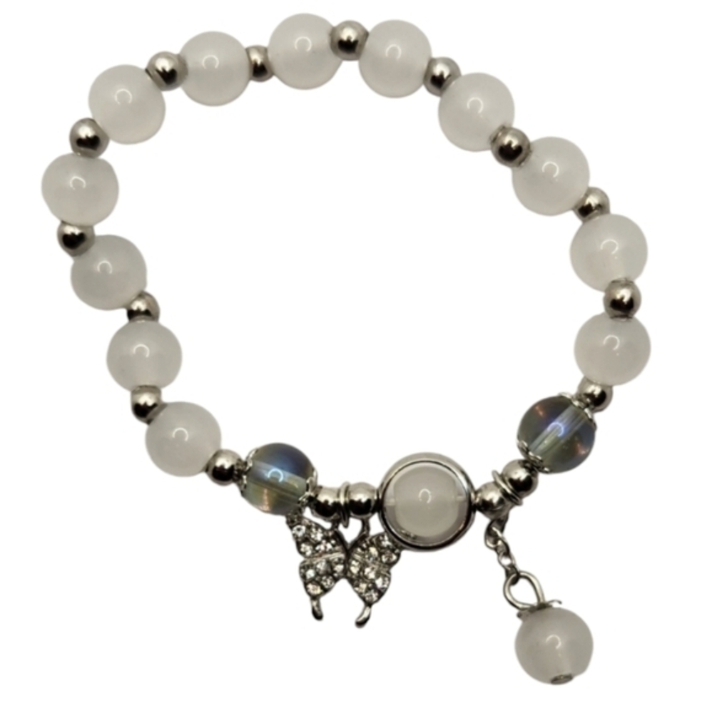 Charm glass beaded‎ butterfly bracelet